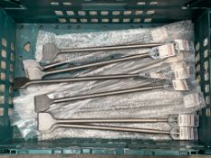 Eighteen as new Werkon SDS Spade Chisels, 6x 400x50mm (81114), 5x 400x75mm (5904107750996), 7x 400x2