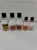 Five part used Christian Dior fragrances to include Oud Ispahan, Sakura, Tobacolor, Ambre Nuit.