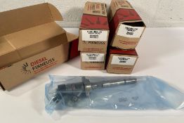 Five remanufactured diesel injectors: 0445116030 x 2, 28565337 x 2 and 0445110259.
