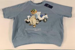 A new Ralph Lauren Polo Bear short sleeved sweatshirt size S/P CH with tags.
