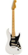 An new Fender Player II Strat MN PWT electric guitar, polar white, boxed (stock image).
