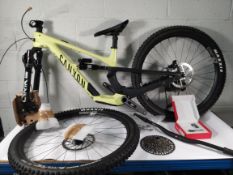 A pre-owned Canyon Spectral CF 9 trail bike (frame XS) - neon (sold as seen).