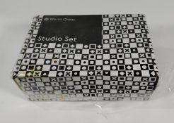 World Chess studio set, official world chess chamionship design approved by FIDE (stock image).