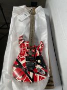 An as new EVH Striped Series Frankie electric guitar relic (SN: EVH1901200).
