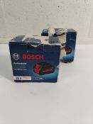 Two Bosch Professional Pro Core 18v Lithium Ion batteries (outer boxes damaged).