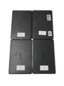 Three pre-owned Amazon Fire HD 10 Tablets.