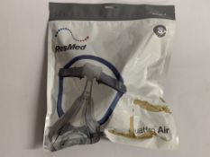 An as new Resmed Quattro Air full face mask, size small (REF: 62705).