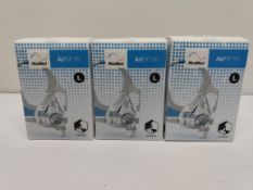 Three as new ResMed AirFit F20 full face mask for sleep apnoea, Large (REF: 64007, EAN: 619498640072