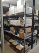 A large quantity of dental products (Four shelves).