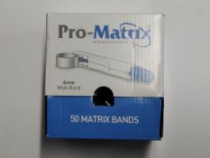 A box of fifty as new Young Innovations Inc, Pro-Matrix 6mm Wide Bands (REF: 19005, EXP: 2026/06/07)