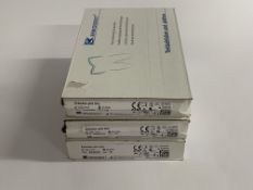 Three boxes of as new Erkodent Erkoloc-pro blu thermoforming foil and discs, (REF: 595620, EXP: 2026