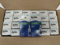 Twenty-four as new Bausch + Lomb ReNu multi-purpose solution (60ml per bottle, EXP: 2026-08).