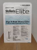 A box of six as new Stellaris Elite 25 ga. bi-blade vitreous cutter combined wide-field Stellaris El