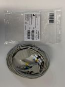 As new Welch Allyn ECG 10-Lead Banana Patient Cable for CP50, CP 150 (#721328, REF: 901006).