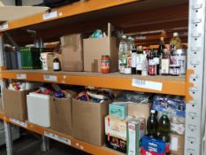 Assorted food stuffs to include coffee/tea, confectionery, oils and Japanese ingredients (including