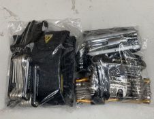 Pre-owned bike tools to include seven Topeak, two Bontanger, three Crank Brothers, FWE, two Lezyne.
