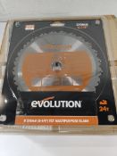 Twenty as new Evolution R210TCT-24MS multi-material saw blades - 210mm x 24T (some plastic packaging