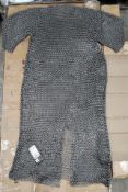 An as new Epic Armory Ragnor chainmail shirt, size large, natural finish with tag (12890155).