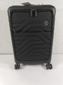 A preowned Bric's wheeled suitcase and Bric's leather holdall.