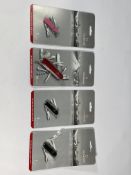 Four as new Victorinox Swiss Army penknives (over 18s only).