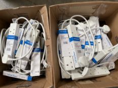 Approximately sixty as new Pro-Elec PELB1901 4 gang extension leads - 0.5m.