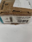 A Codelocks 410 SS mechanical code lock with mortice latch.