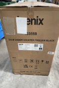 An Igenix IG355B 55cm under counter freezer in black (sold as seen).