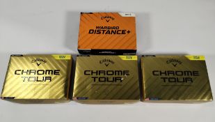 Four as new Callaway golf balls packs (12 per pack/48 units).