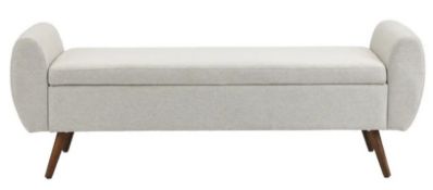 A Living and Home storage bench, beige, boxed (ZH1546) (stock image).