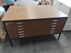 A pre-owned 1960's style plan chest, Dimensions :- L54