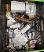 A crate of assorted batteries to include Energizer, Duracell and related.