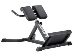 A Mirafit hyperextension fitness bench, box opened (MF-BNC-084) (stock image).
