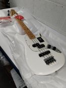 An as new Fender Player II Mustang Bass PJ maple fingerboard polar white.
