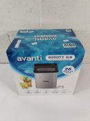 A boxed Avanti mighty ice maker.