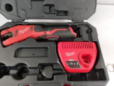 A pre-owned Milwaukee C12 PC-0 12V cordless pipe cutter (with charger but NO battery).