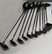 Eleven Stix R/H Golf club set with Stix carry/stand bag. (W1/5W/3W/6H/5H/9/8/L/P/56, milled face).