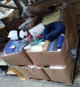 Thirteen boxes of assorted items to include toiletries and stationery. (pallet not included)