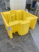 Two yellow BB3 Spill Pallets, Sump Capacity 1125L, Max Load 1500KG.