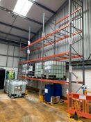 Three bays of pallet racking (stock in photo is not included).