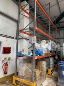 Three bays of pallet racking (stock in photo is not included).