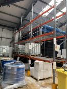 Three bays of pallet racking (stock in photo is not included).