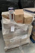 A pallet of Deflecto products to include unbreakable literature holders and others.