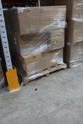 A pallet containing thirty Deflecto revolving literature holders (592804).