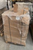 A pallet of small cardboard boxes, size: 110mm x 140mm x 135mm.