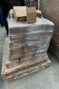 A pallet of small cardboard boxes, size: 110mm x 140mm x 135mm.