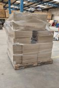 A pallet containing miscellaneous shop fittings to include extruded sign holders and hinges 1 inch d