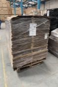 A pallet containing Deflecto sit stand mats (CM24442FBLKSS).