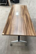Six wooden office tables 90 x 240cm.