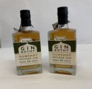 Two Gin Bothy Gunshot infused gin's handcrafted in Scotland, small batch 9/24 2 x 700ml.