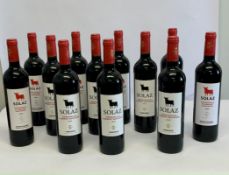 Six Solaz 2022 Tempranillo Cabernet Sauvignon - Bodegas Osborne Spanish wine 6 x 750ml, six Solaz 20